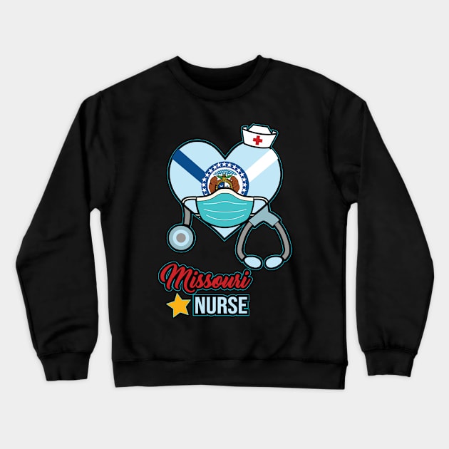 Missouri Nurse  - Love RN LPN CNA State Nursing Gift Crewneck Sweatshirt by ScottsRed